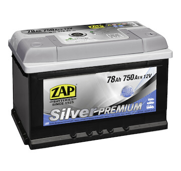 autobaterie  ZAP Silver Premium    78Ah  12V  750A     275x175x175