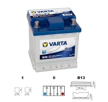 autobaterie VARTA  Blue dynamic            44Ah   12V   420A     175x175x190 