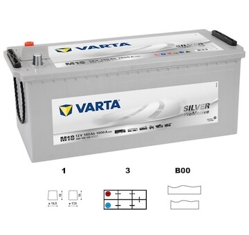 autobaterie  VARTA Promotive SILVER  180Ah 12V  1000A   513x223x223