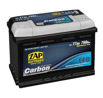 autobaterie  ZAP Carbon EFB  77Ah  12V  750A     276x175x190