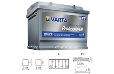 autobaterie VARTA Professional Dual Purpose     60Ah 12V 560A  242x175x190