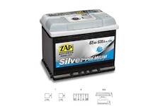 autobaterie  ZAP Silver Premium    65Ah  12V  620A     242x175x190