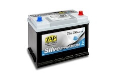 autobaterie  ZAP Silver Premium Asia 75Ah  12V   750A     261x175x200/220